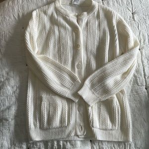 80s white cardigan